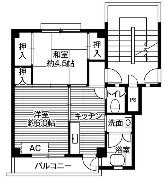 ビレッジハウス国分1号棟の間取り