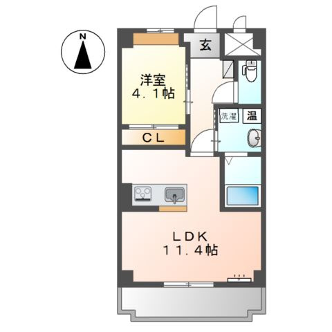 サンライズ氷川町の間取り