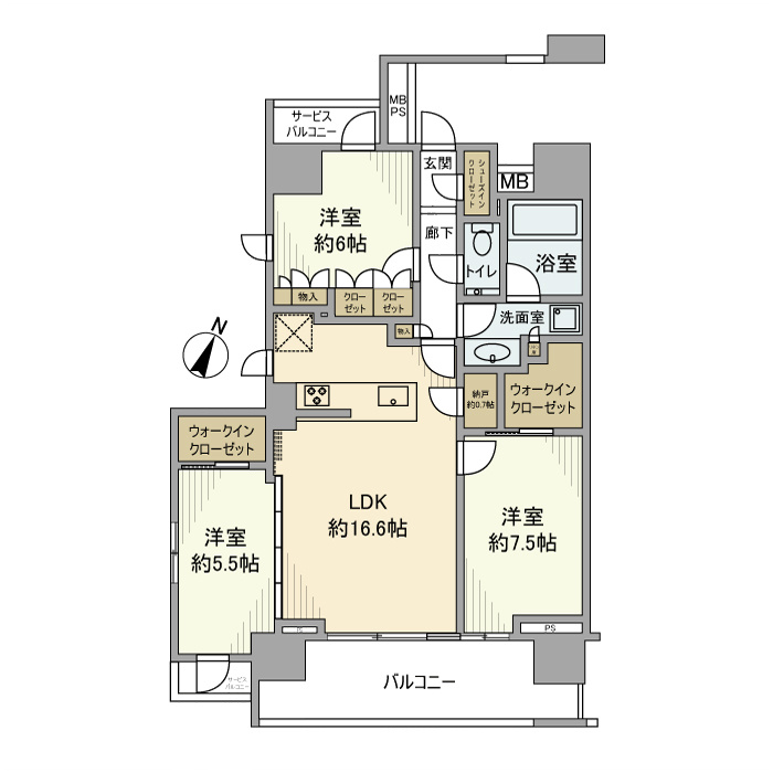 クレヴィア新宿若松町の間取り