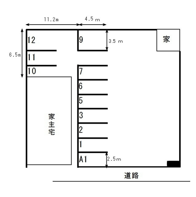 溝旗町森駐車場の間取り