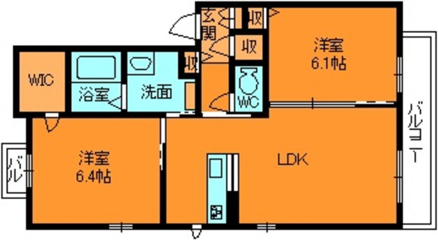 シャーメゾン二上の間取り