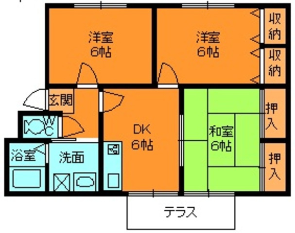 パセオアゼリオＢの間取り