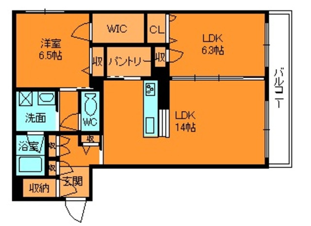 ベルフレージュ2の間取り