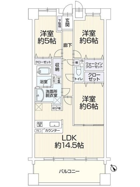 翠香園ガーデンハウス  中古 マンションの間取り