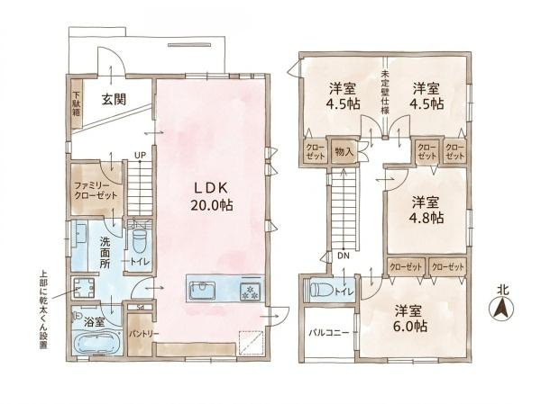 横浜市保土ケ谷区権太坂１丁目の新築一戸建の間取り