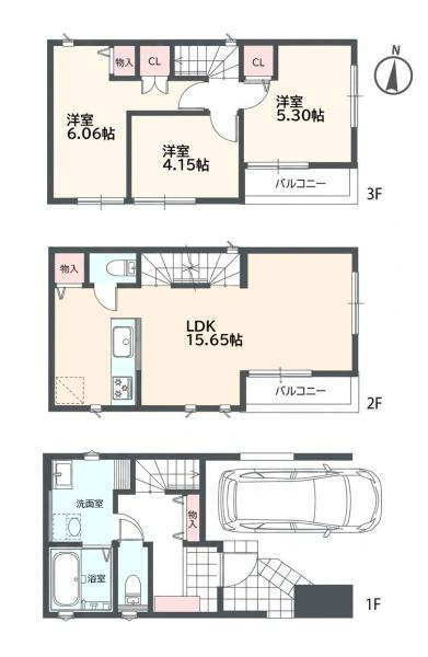 茅ヶ崎市小和田１丁目の中古一戸建の間取り