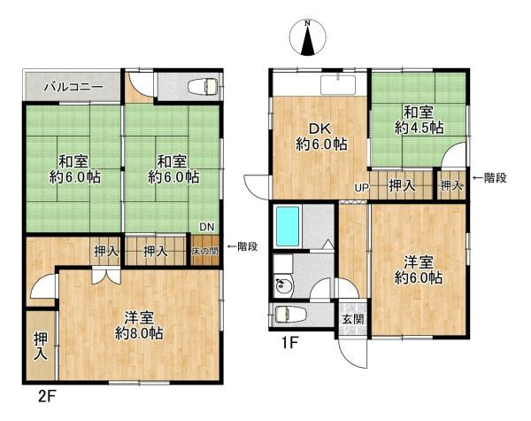 【間取り】 | 垂水区名谷町　中古戸建
