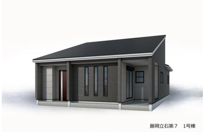 藤岡市立石第７（全5棟）1号棟の外観パース|外観パースです