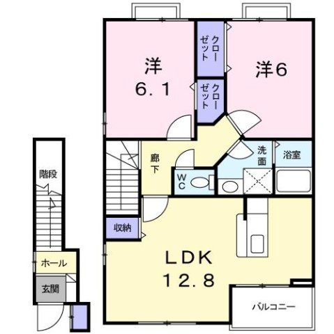 エスポワールⅡの間取り