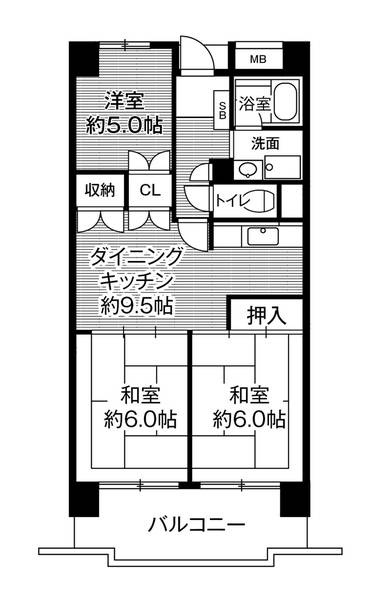 ビレッジハウス高美が丘タワー1号棟の間取り