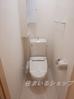 ティ・シュティル　Ⅰ番館のトイレ|シャワートイレ・収納棚あり
