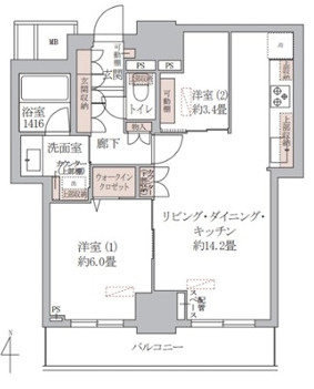 品川タワーフェイスの間取り