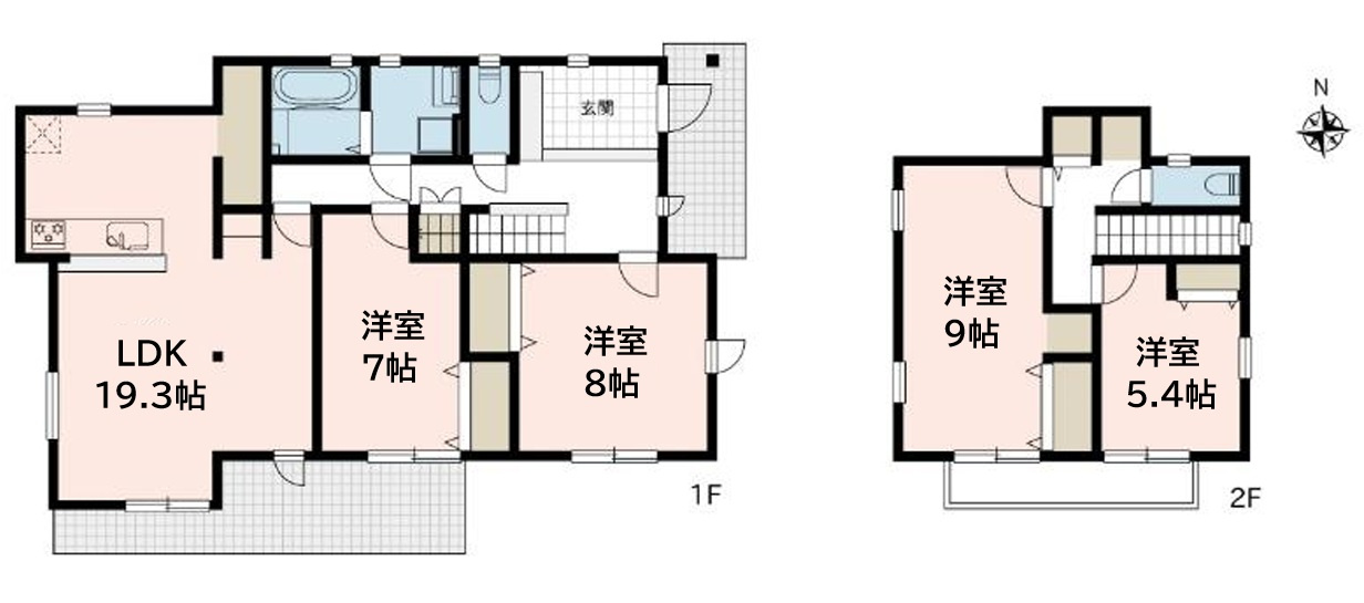 安曇野市三郷温　中古住宅の間取り
