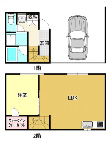 GARAGE HOUSE La Diceの間取り