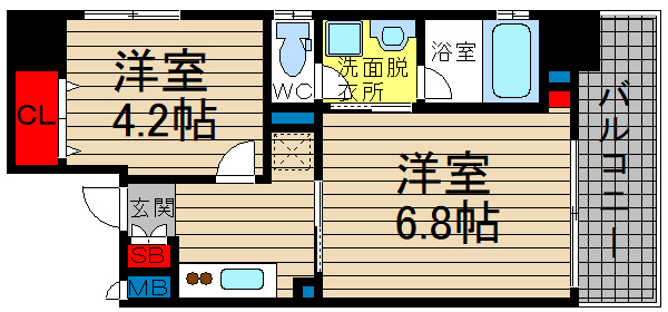 アモーレ本町ウエストの間取り