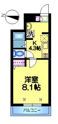 メゾン錦糸町の間取り|★洋室８．１帖★