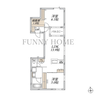 【間取り】 | (仮)豪徳寺2丁目メゾン