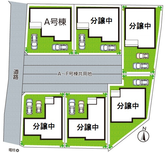 明石市大久保町八木　新築一戸建ての区画図|全6区画