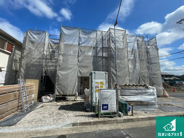 神戸市西区玉津町高津橋　新築一戸建ての外観|周辺は落ち着いた街並みの住宅地！子育てがしやすい住環境です！まだ未完成ですが、現地でしかわからない事もございます。是非一度ご覧ください。