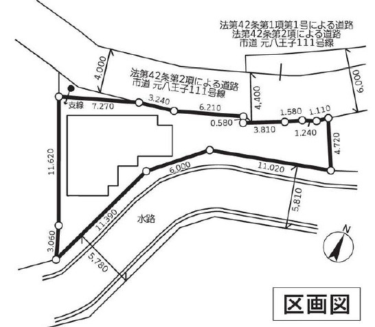 第7八王子市元八王子町 新築戸建ての区画図