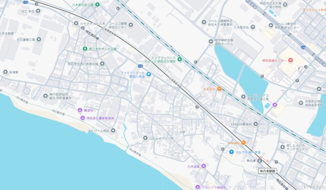 明石市大久保町八木　新築一戸建ての地図