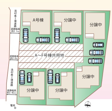 明石市大久保町八木　新築一戸建ての区画図|全6区画