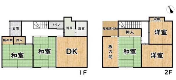 姫路市夢前町寺の中古一戸建の間取り