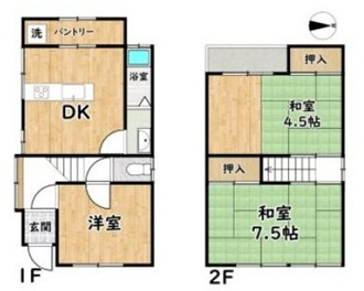 姫路市広畑区本町４丁目の中古一戸建の間取り