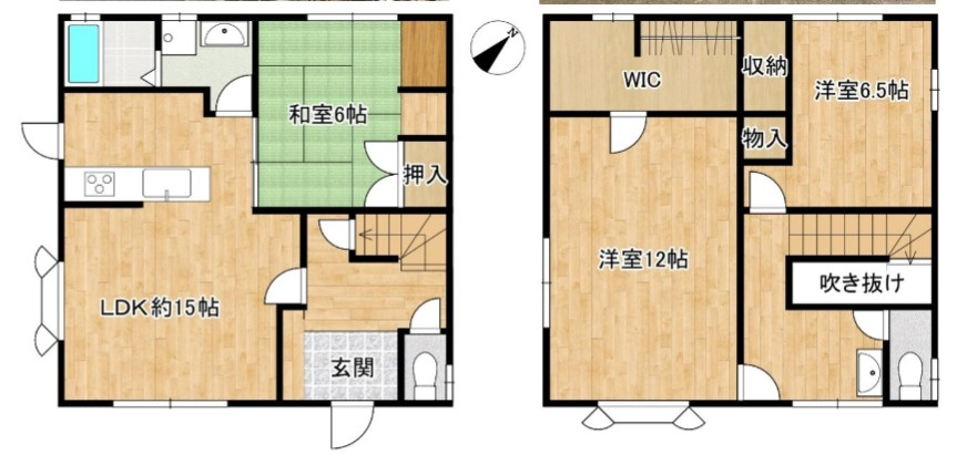 姫路市城見台３丁目の中古一戸建の間取り