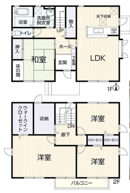 姫路市勝原区朝日谷の中古一戸建の間取り