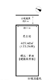 姫路市町坪の売地の土地図