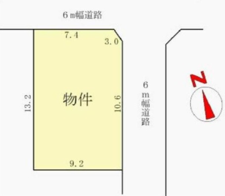 姫路市木場の売地の土地図
