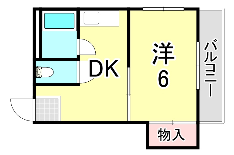 東豊ハイツ南七松の間取り