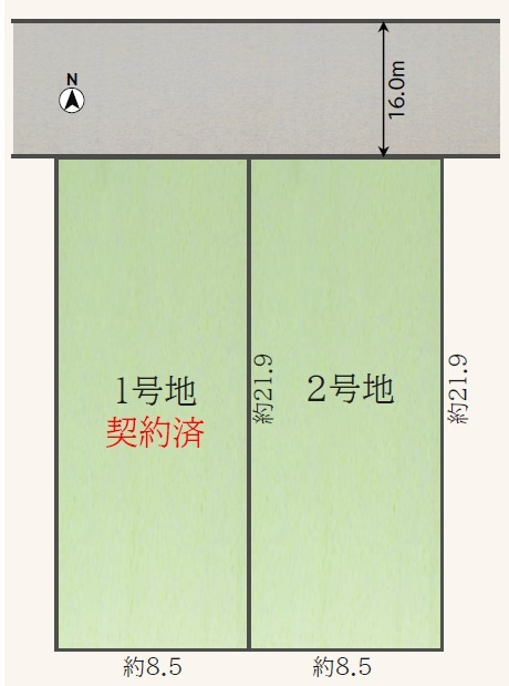 姫路市阿保の売地の土地図