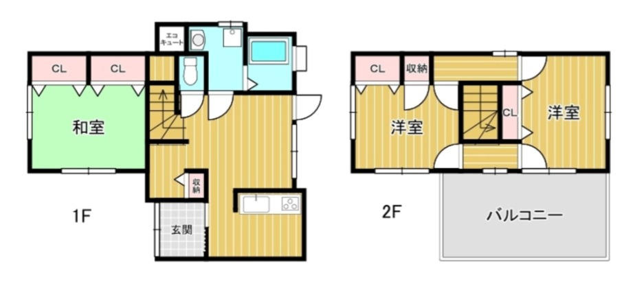 姫路市広畑区小坂の中古一戸建の間取り