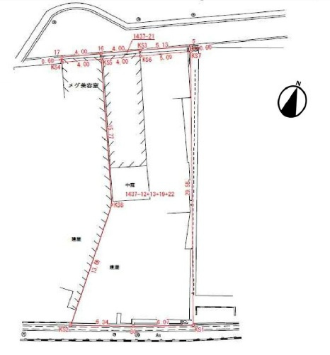 姫路市網干区新在家の売地の土地図