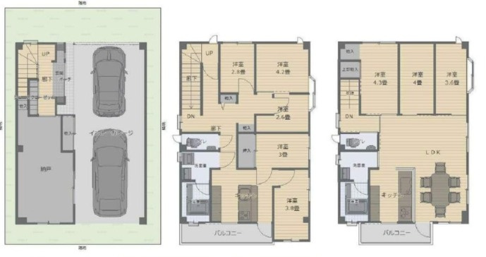 姫路市御立西１丁目の中古一戸建の間取り
