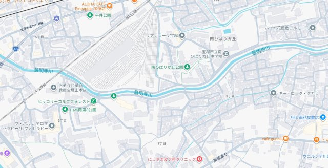 宝塚市南ひばりガ丘　新築一戸建ての地図