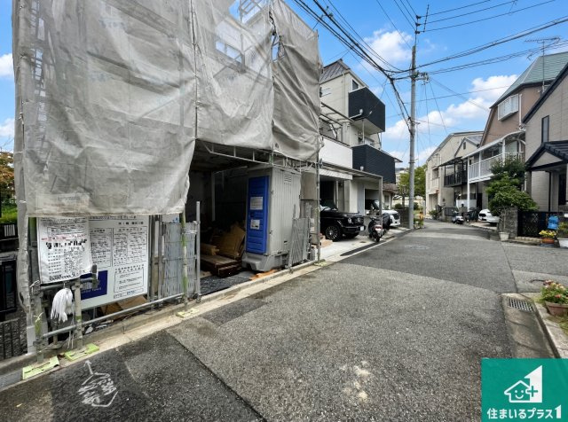 ■宝塚市南ひばりガ丘　新築一戸建ての前面道路含む現地写真|現在建築中！落ち着いた街並みで新生活を始めることが出来そう！周辺の物件も併せてご紹介させて頂きます！