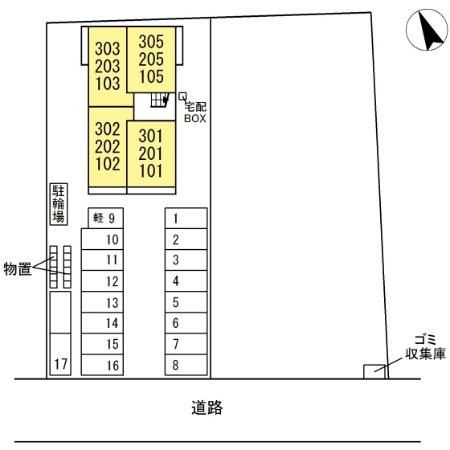 Ｄ－ｒｏｏｍ住吉　Ａの区画図