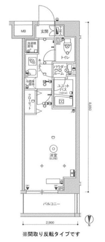 スカイコート中野沼袋の間取り|間取り
