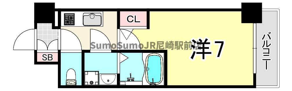 エスリード大阪クレストコートの間取り