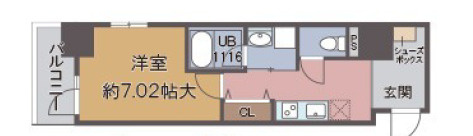 フェールヴィル阿波座の間取り