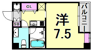 リアンジェ兵庫本町の間取り