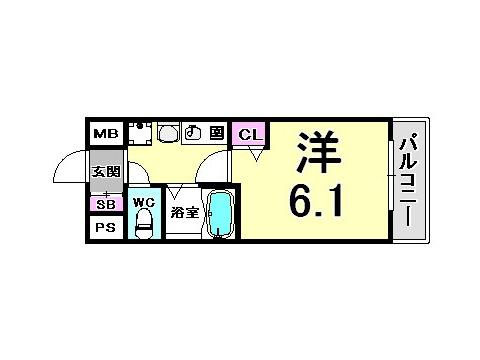 エステムコート神戸西Ⅱの間取り