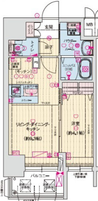 ソルテラスOSAKA塚本の間取り