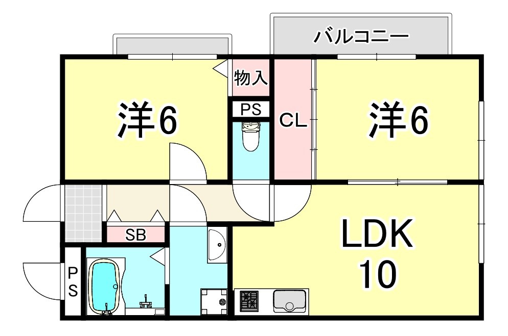 フュテュール尼崎の間取り
