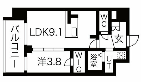 ファステート難波ラグジュの間取り