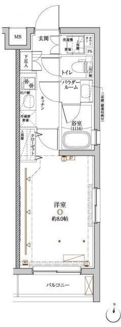 クレイシア目黒都立大学の間取り