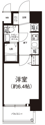 エグゼ大阪DOME CITYシエルの間取り